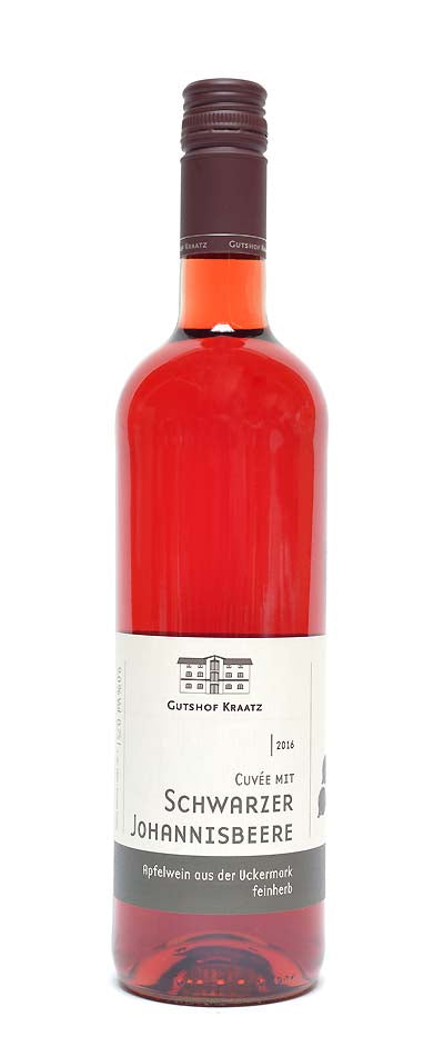 Apfelweincuvee mit schwarzer Johannisbeere, 2021 feinherb, 750 ml