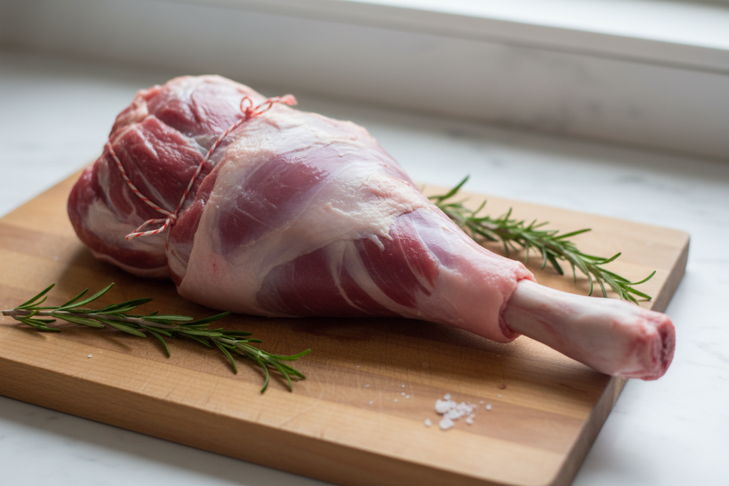 Lammkeule ganz mit Röhre