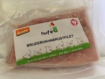 Demeter Bio Junghahnbrustfilet, 2Stk. bis 3 Stk. ca. 200g,TK